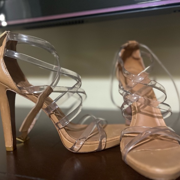 Tory Burch Clear Strappy Heels - Picture 2 of 4